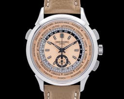 World Time 5935A Chronograph SS Salmon Dial 2024