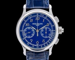Split Second 5370P Platinum Blue Enamel Dial