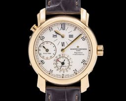 Malte Dual Time Regulator 18K Yellow Gold Silver Dial