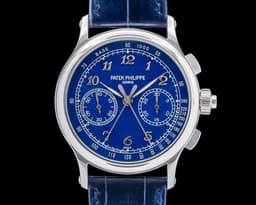 Split Second 5370P Platinum Blue Enamel Dial