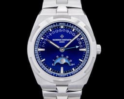 Overseas Moonphase Retrograde Date SS Blue Dial