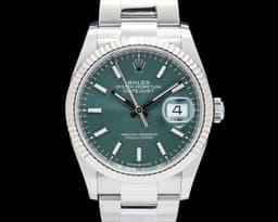 Datejust 36 SS Fluted Mint Green Dial