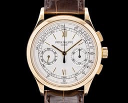 Chronograph 5170J 18K Yellow Gold Silver Dial