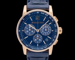 Code 11:59 Chronograph 18K Rose Gold Blue Dial