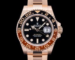 GMT Master II Ceramic Root Beer 18K Everose Black Dial