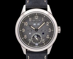 5326G Calatrava Annual Calendar Travel Time 18K WG Gray Dial
