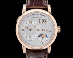 192.032 Lange 1 Moon Phase 18K Rose Gold Silver Dial