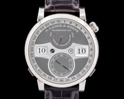 148.038 Zeitwerk Date 18K White Gold Gray Dial